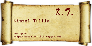 Kiszel Tullia névjegykártya